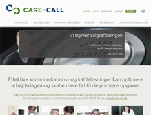Tablet Screenshot of care-call.dk